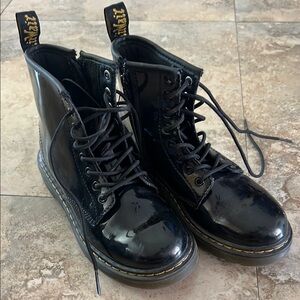 Dr martens Black Patent Leather Lace-Up Boots